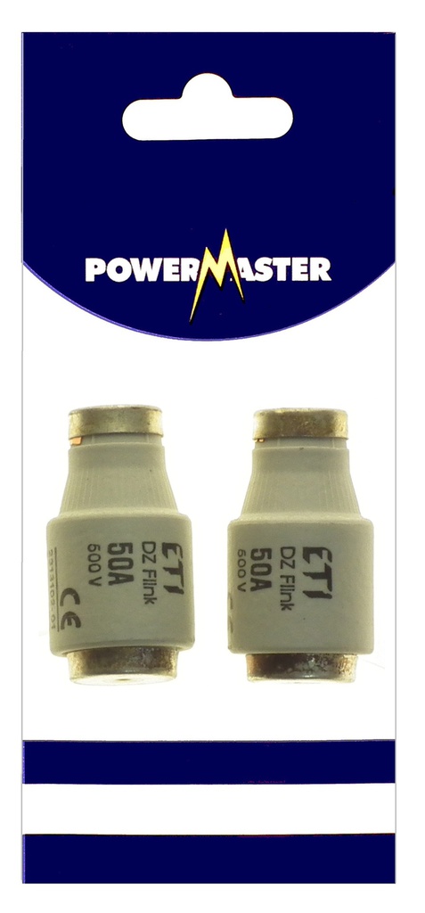 Powermaster 50Amp DZ2 Household Fuses (2 Pack)
