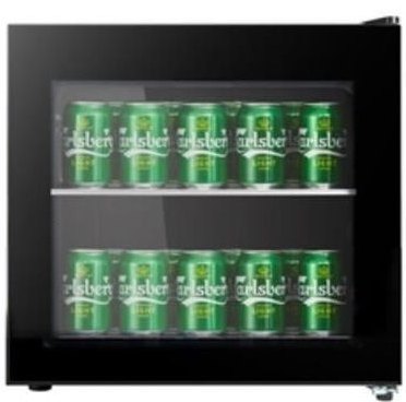 [P446MDBC] Powerpoint Black / Glass Counter Top Drinks Fridge