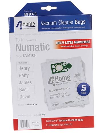 [MFB373] Qualtex 4Home Numatic Henry Microfibre Vacuum Bags