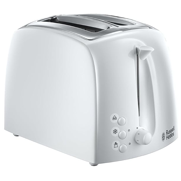 [21640] Russell Hobbs Textures White 2 Slice Toaster