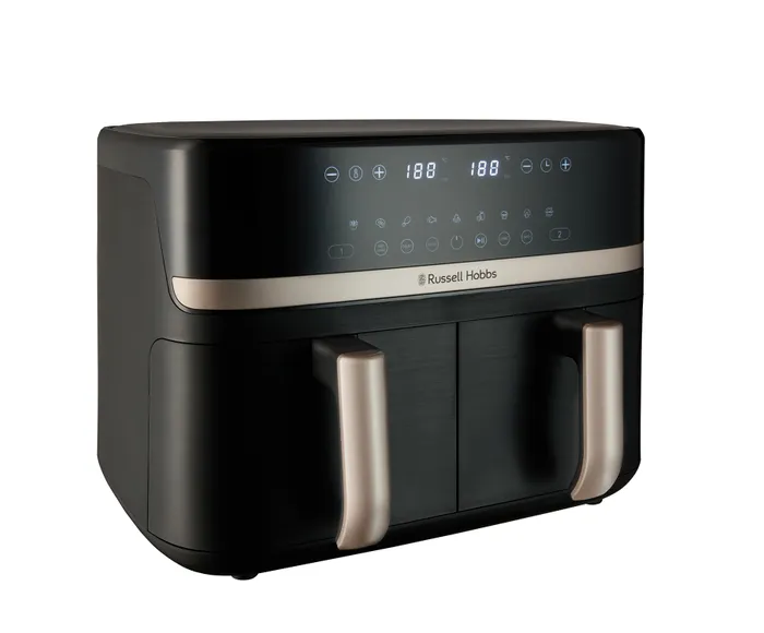 [27680] Russell Hobbs Satisfry Extra Large Dual Drawer Air Fryer - 9 Litre