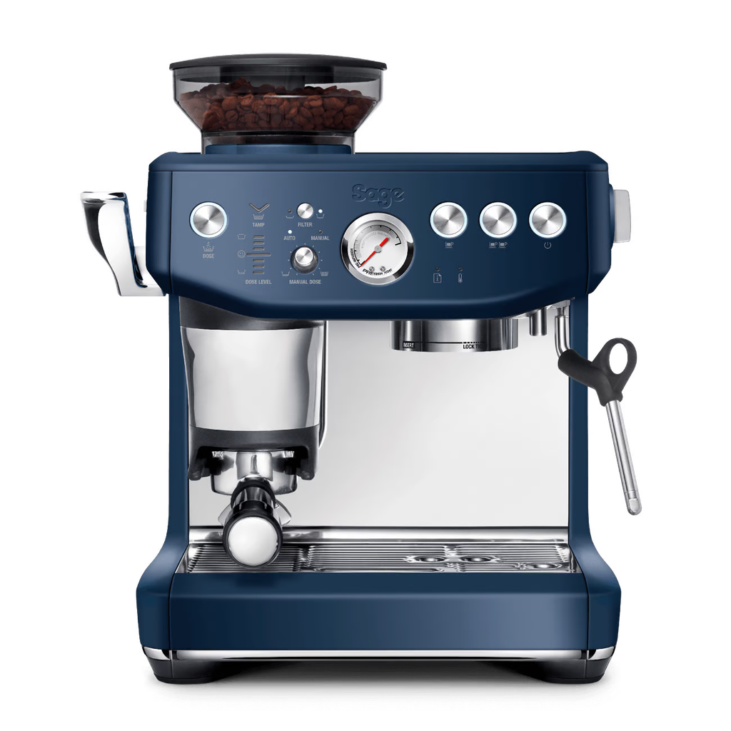 [SES876DBL4GUK1] Sage the Barista Express™ Impress Bean to Cup Coffee Machine | Damson Blue