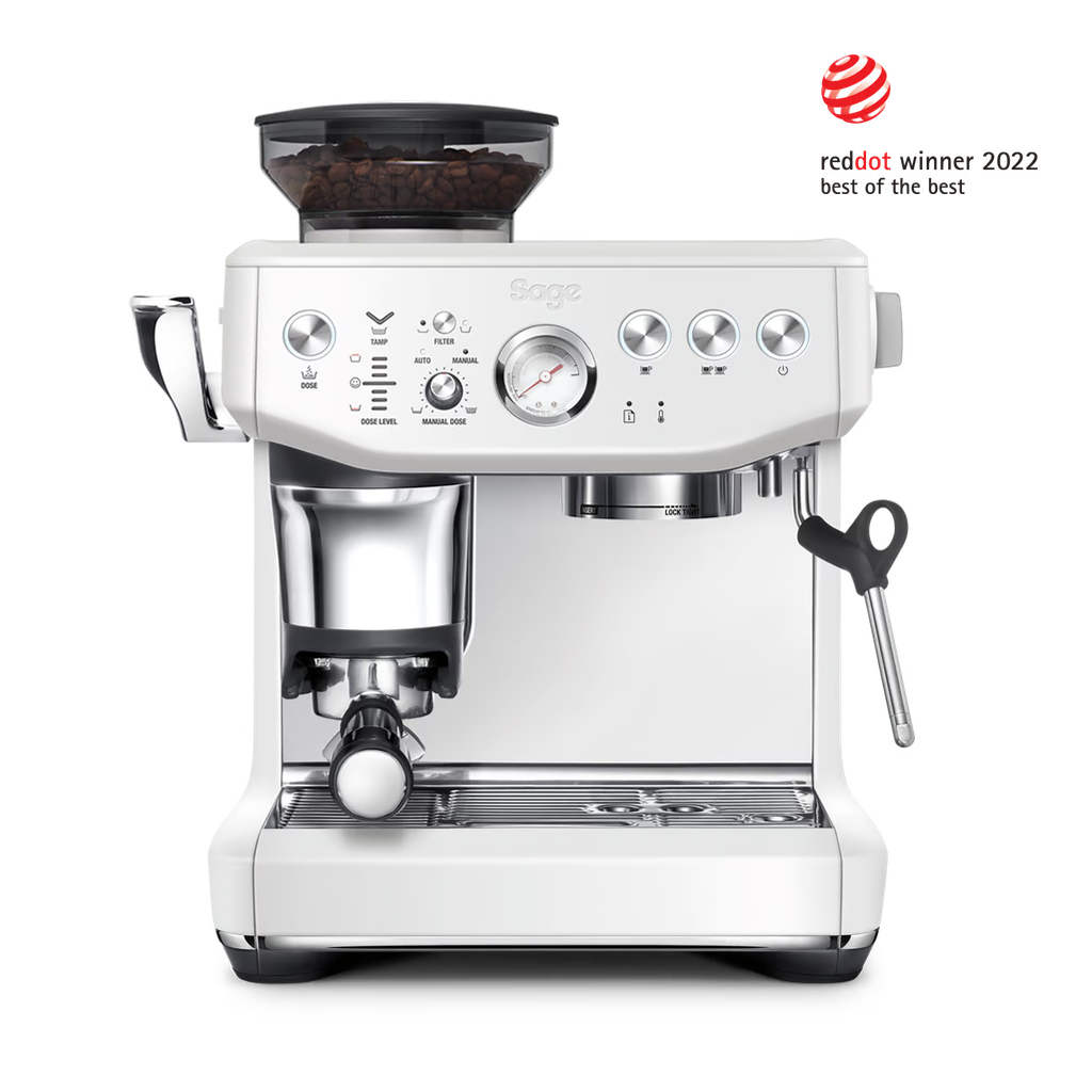 [SES876SST4GUK1] Sage the Barista Express™ Impress Bean to Cup Coffee Machine | Sea Salt White