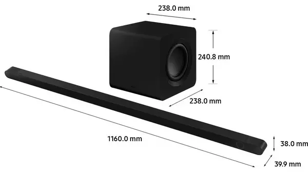 [HW-S800B/XU] Samsung Ultra Slim Wireless Soundbar With Subwoofer