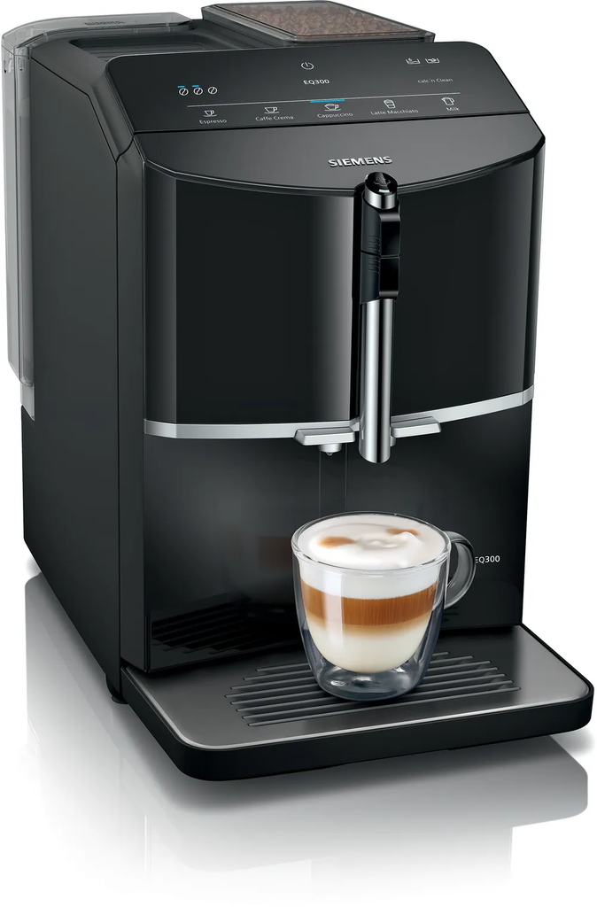 [TF301G19] Siemens EQ.300 Fully Automatic Bean to Cup Coffee Machine | Piano Black