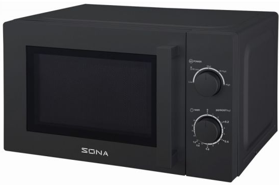 [980611] Sona 20 Litre 700w Black Microwave Oven