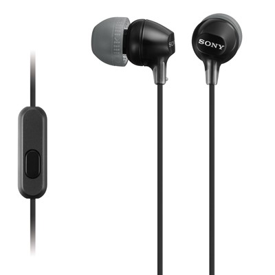 [MDREX15APBCE7] Sony Lightweight In-Ear Headphones c/w Microphone | Black