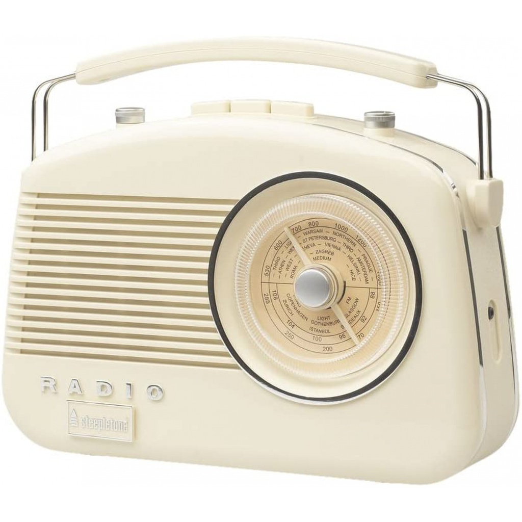 [BRIGHTONBGEBT] Steepletone Beige Retro Radio c/w Bluetooth