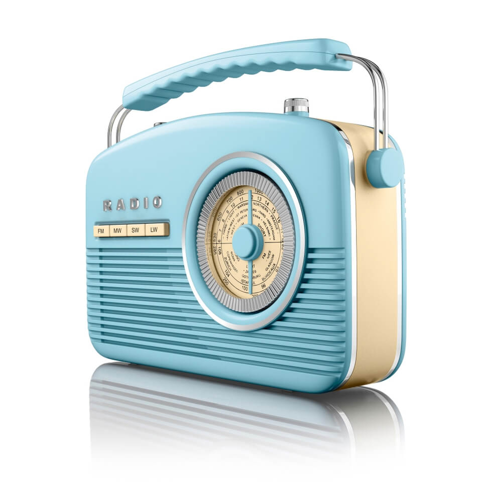 [BrightonBE] Steepletone Brighton Portable Retro Radio | Duck Egg Blue