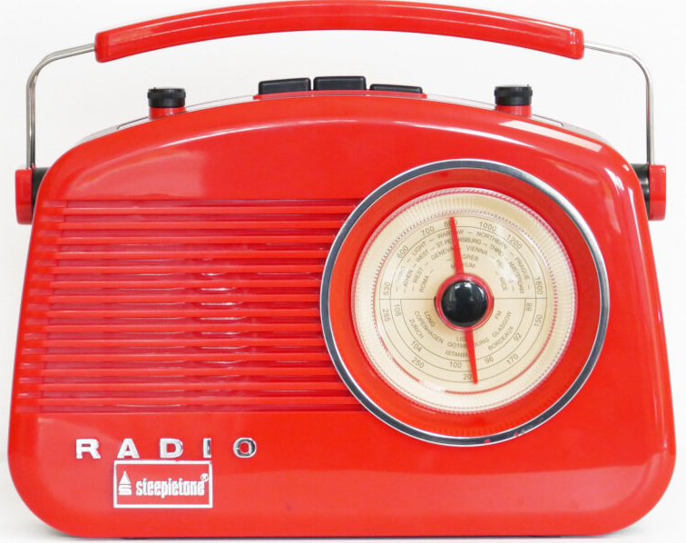 Steepletone Brighton Portable Retro Radio | Red