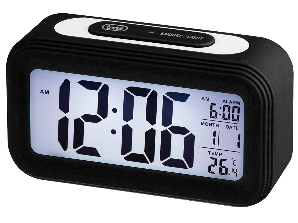 [SLD3068S] Trevi Portable Digital Alarm Clock | Black