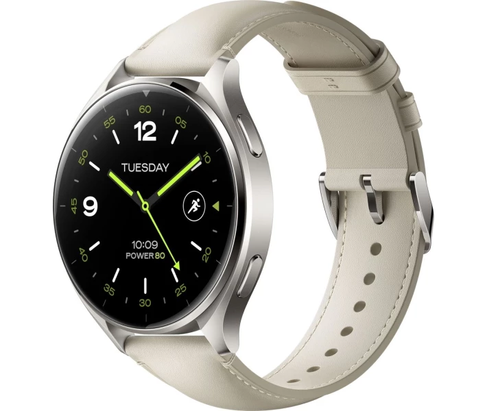 [BHR9306GL] Xiaomi Watch 2 Titan Gray Case With White Leather Strap