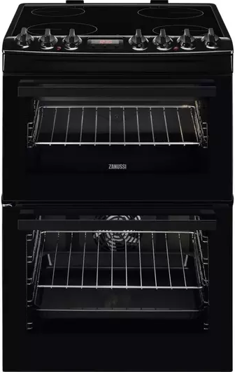 [ZCV69360BA] Zanussi Black 60cm Ceramic Cooker + AirFry