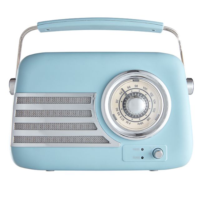 [I60028BLU] iTek AM/FM Vintage Radio Blue