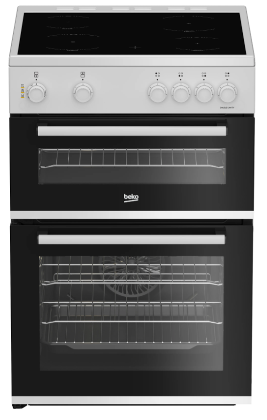[FTC6701W] Beko White 60cm Twin Cavity Ceramic Cooker