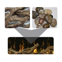 Dimplex Accessory Driftwood and River Rock for Linear Fireplace
