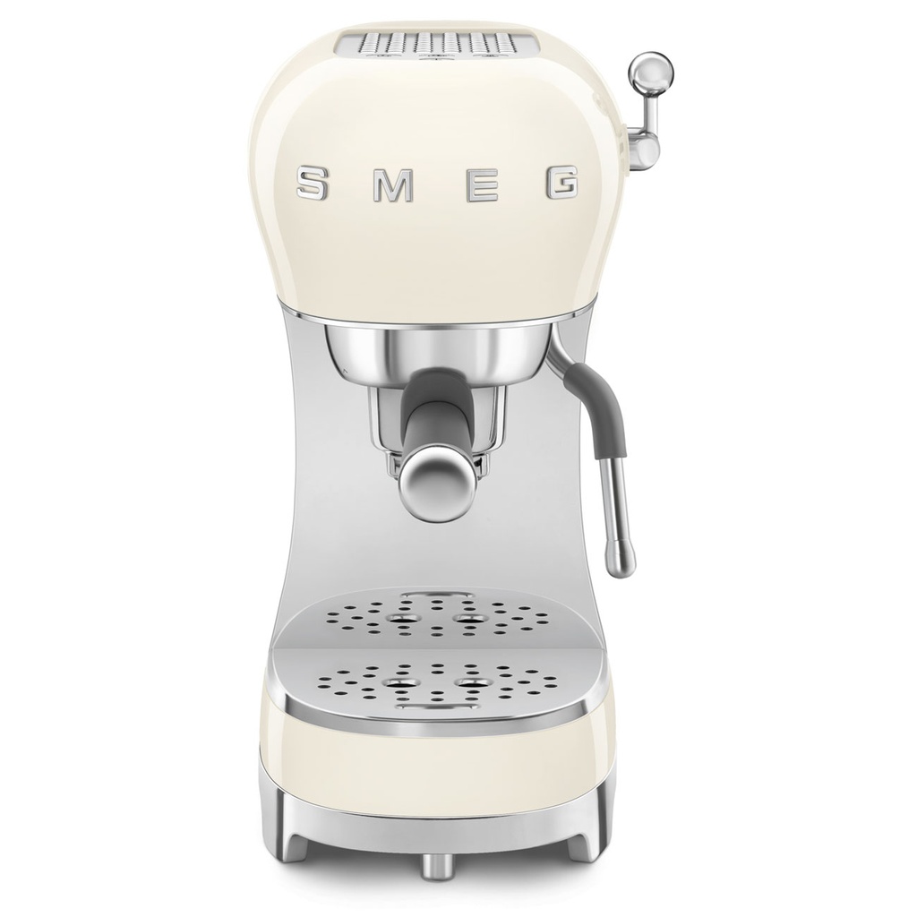 [ECF02CRUK] Smeg Retro 50's Style Espresso Coffee Machine with Pump | Cream