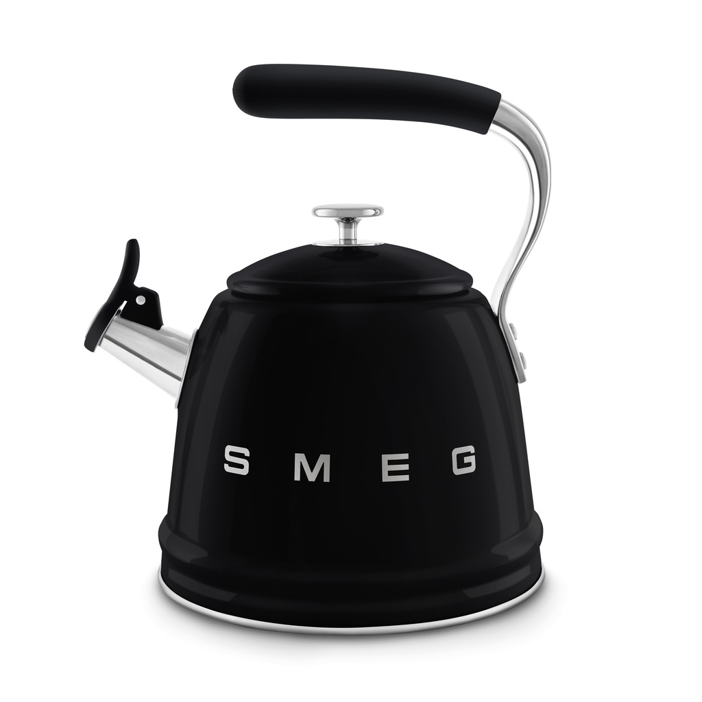Smeg Retro 50's Style StoveTop Whistling Kettle | Black
