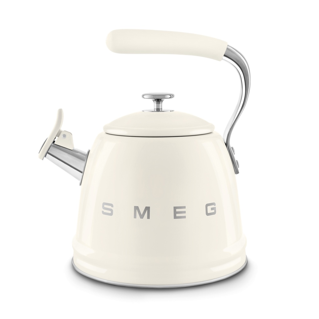 [WKF01CR] Smeg Retro 50's Style StoveTop Whistling Kettle | Cream