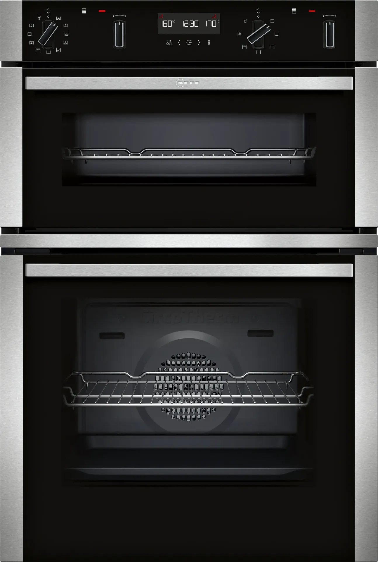 [U2ACH7AN7B] Neff N50 S/Steel Built In Pyrolytic Double Oven