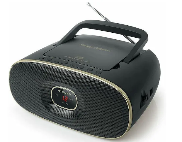 [MD-202VT] Muse Portable CD Radio Boombox | Black