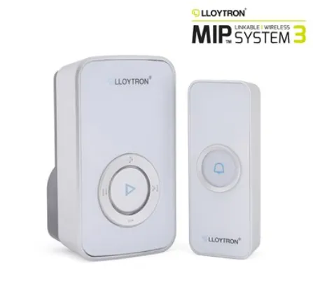 Lloytron Wireless Plug-In Door Chime | White