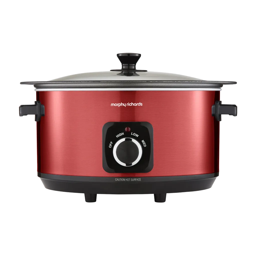 [461026] Morphy Richards Accents 6.5ltr Sear & Stew Slow Cooker | Red