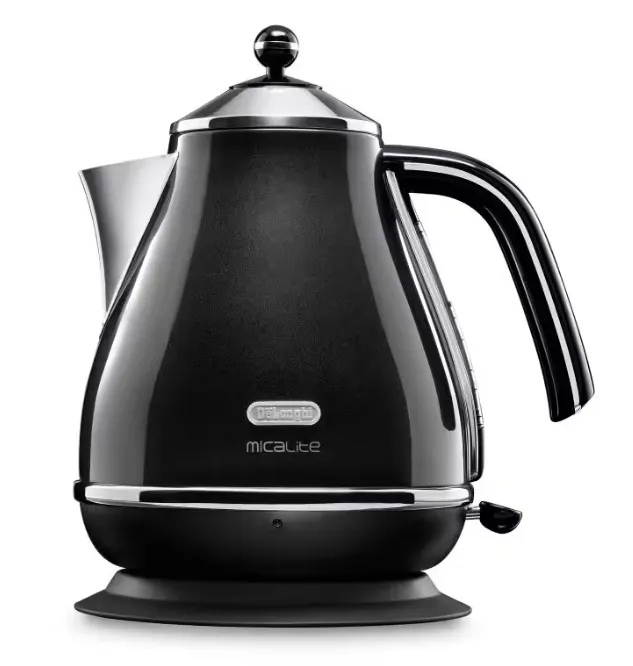 [KBOM3001.BK] DeLonghi Icona Micalite Black Metallic Jug Kettle