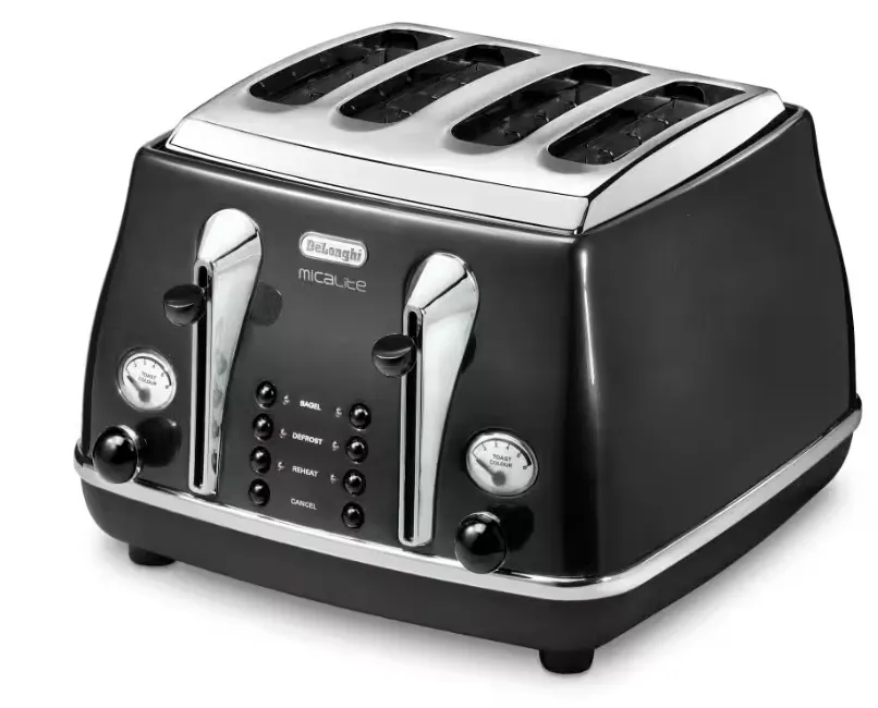 DeLonghi Icona Micalite 4 Slice Black Toaster