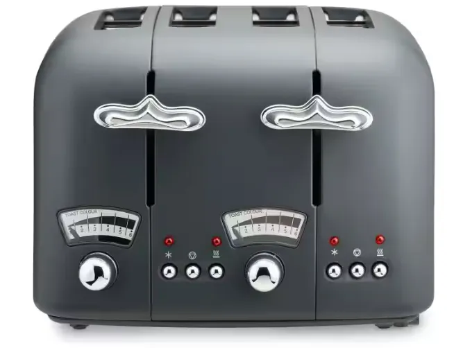 DeLonghi Argento Silva 4 Slice Grey Toaster