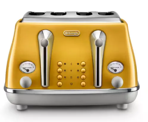 DeLonghi Icona Capitals 4 Slice New York Toaster | Yellow