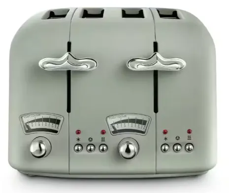 DeLonghi Argento Flora 4 Slice Green Toaster