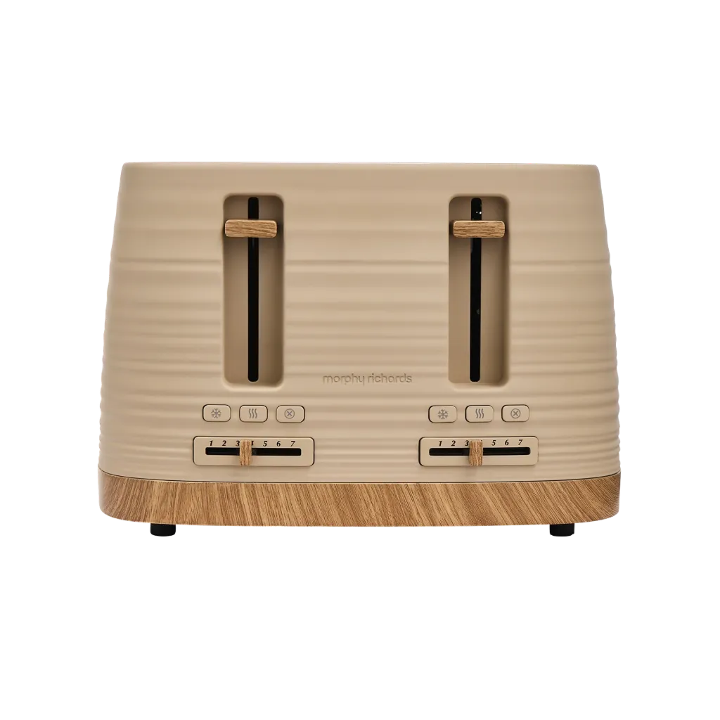 [243100] Morphy Richards Clay Felspar Brown 4 Slice Toaster
