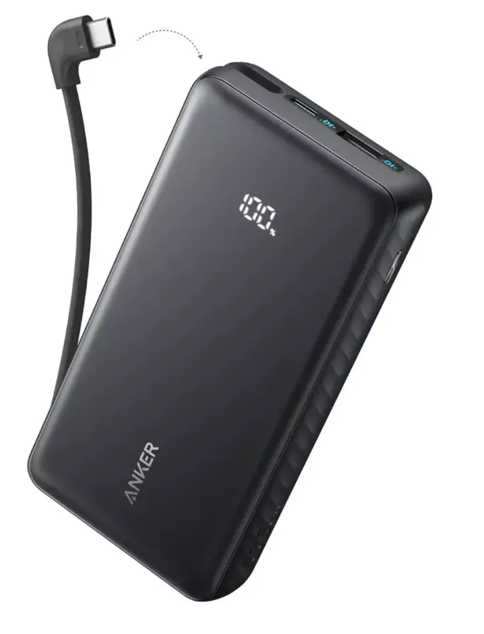 Anker Zolo Power Bank | 20000mAh, 22.5W, QC + PD, 1 x USB-A - 2 x USB-C, Black