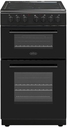 Belling Black 50cm Double Oven Ceramic Cooker