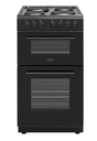 Belling Black 50cm Solid Plate Double Oven Cooker