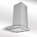 Luxair 60cm Curved Glass S/Steel Chimney Extractor Hood
