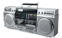Muse Radio Ghetto Blaster | CD, MP3, Bluetooth, Cassette | Silver