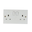 Powermaster 2 Gang 13A Switched Socket