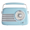 iTek AM/FM Vintage Radio Blue