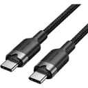 Vention USB 2.0 Type-C Male to Type-C Male 3A Cable 1M Black Aluminum Alloy Type