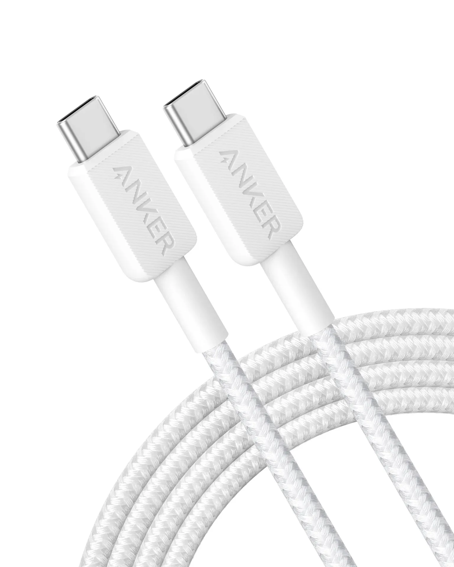 Anker 322 USB-C to USB-C Cable (6ft Braided) | White